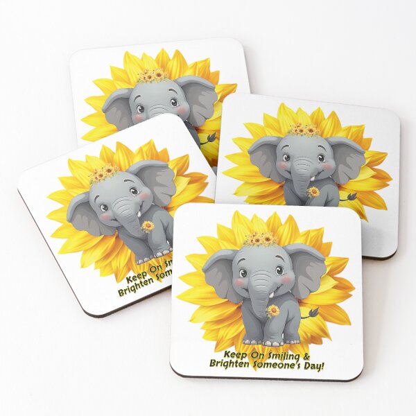 Item preview, Smile Elephant Sunflower designed and sold by Karen Wood.