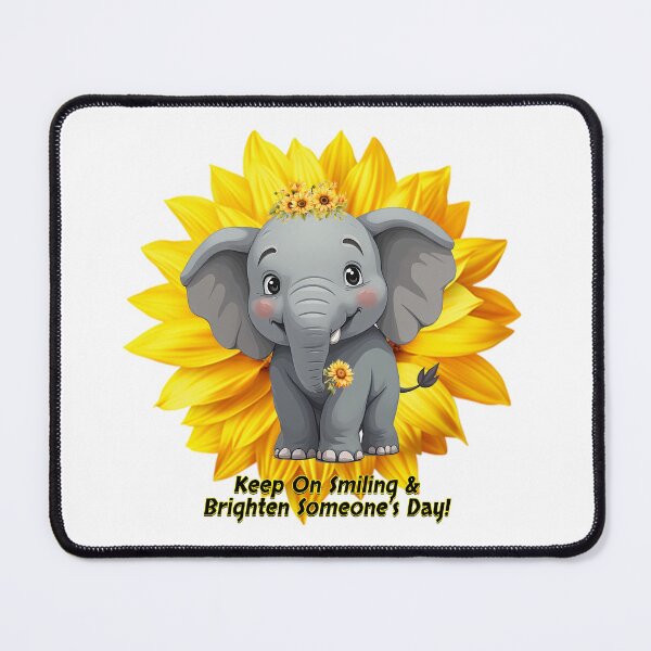 Item preview, Smile Elephant Sunflower designed and sold by Karen Wood.
