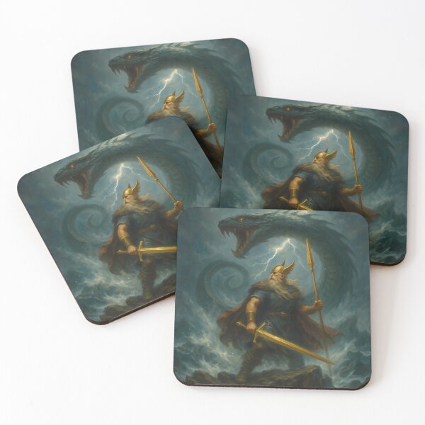 Item preview, Odin vs Jörmungandr – The Allfather’s Last Battle designed and sold by NorseDrip.