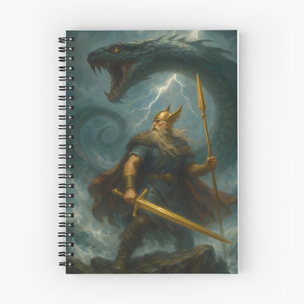 Item preview, Odin vs Jörmungandr – The Allfather’s Last Battle designed and sold by NorseDrip.