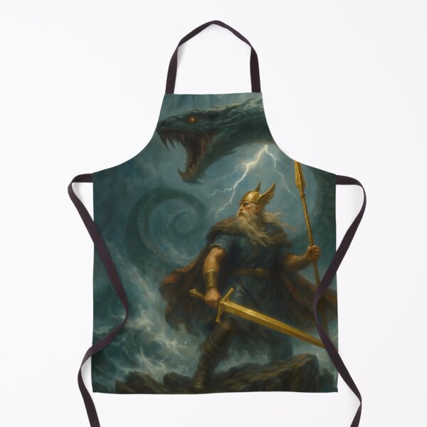 Item preview, Odin vs Jörmungandr – The Allfather’s Last Battle designed and sold by NorseDrip.