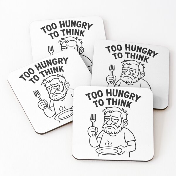 Item preview, Too Hungry to Think – Funny Relatable Cartoon designed and sold by jelonkaa.