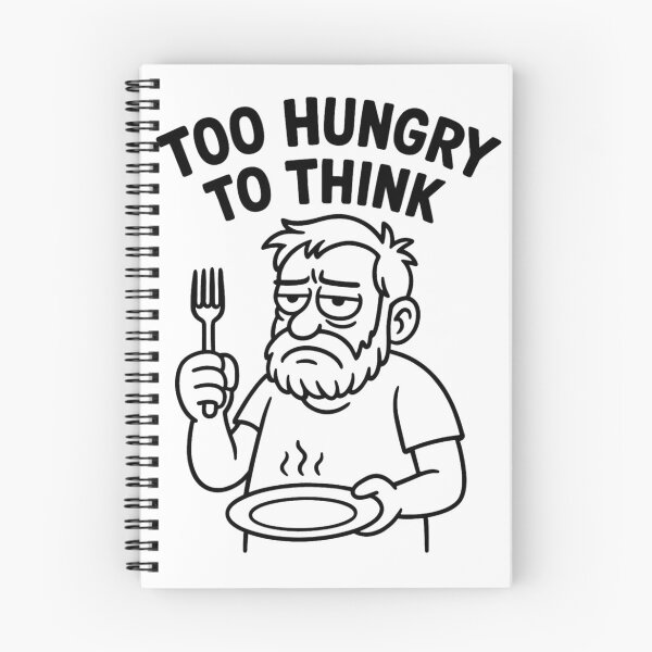 Item preview, Too Hungry to Think – Funny Relatable Cartoon designed and sold by jelonkaa.