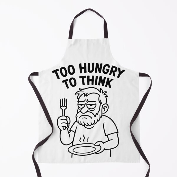 Item preview, Too Hungry to Think – Funny Relatable Cartoon designed and sold by jelonkaa.