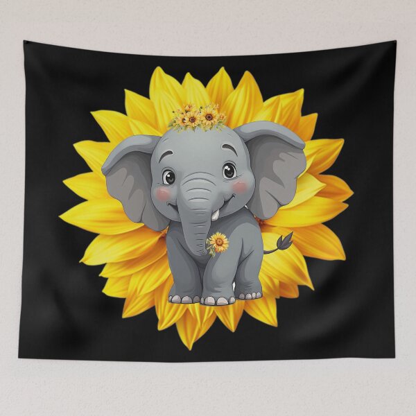 Item preview, Elephant Sunflower designed and sold by Karen Wood.