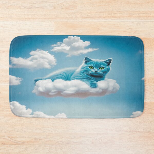 Item preview, Cloud Cat Dreamscape #101 – Cute Blue Kitten in the Sky designed and sold by A2JRetro.