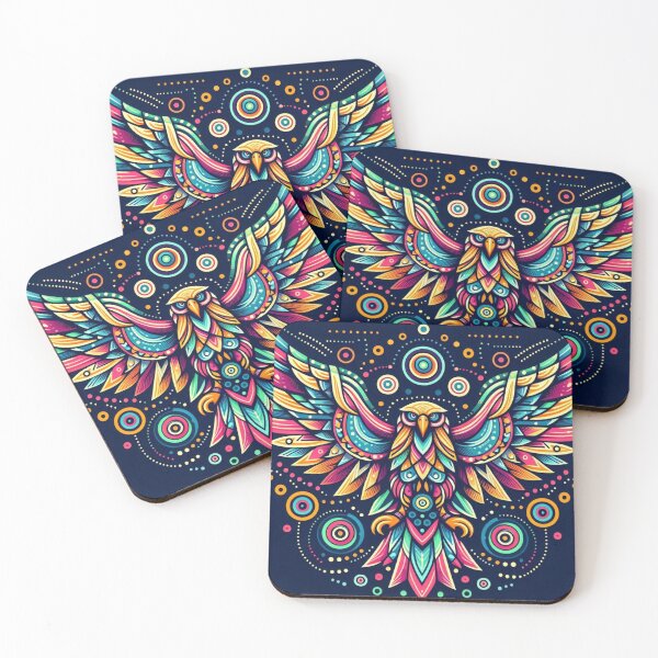 Item preview, Colorful geometric decorative mystic eagle  designed and sold by Dogandesighn.