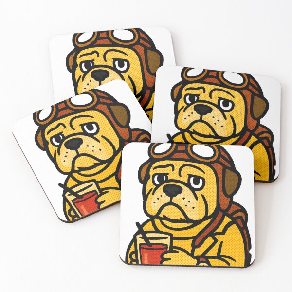 Item preview, "Cool Pop Art Dog – Fresh Sip". "Chien Cool Pop Art – Pause Fraîcheur" designed and sold by Drawingshirts.