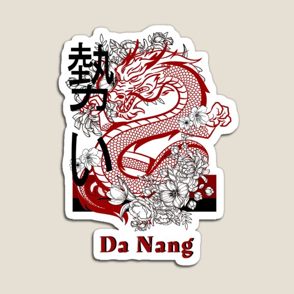 Item preview, Da Nang Vietnam Travel Sticker | Tropical Beach & Cityscape Design designed and sold by PopGlue.