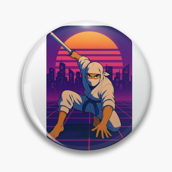 Item preview, retro wave ninja  designed and sold by NinjaDarkside.