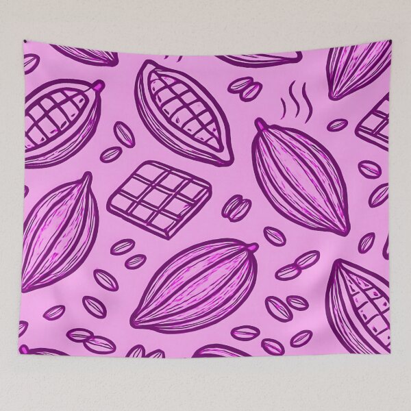 Item preview, Cacao Pods and Chocolate Bars on Pink designed and sold by SassyArtistry.