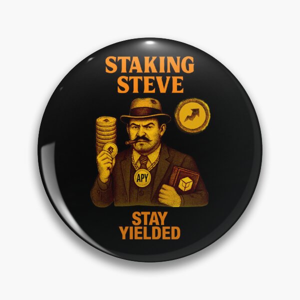 Item preview, "Staking Steve – Stay Yielded" | Crypto Yield Boss Design designed and sold by BitCrop.