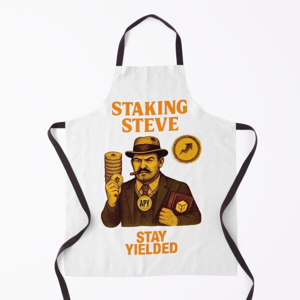 Item preview, "Staking Steve – Stay Yielded" | Crypto Yield Boss Design designed and sold by BitCrop.