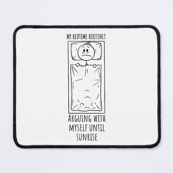 Item preview, Overthinking Bedtime Doodle Humor designed and sold by DesignDazzles.