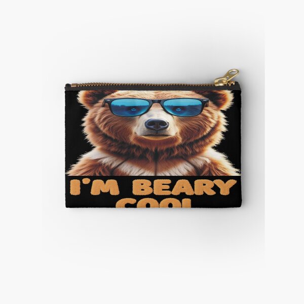 Artikelvorschau, Ich bin bärenhaft cool #101 | Cool aussehender Bär mit Sonnenbrille Wortspiel-Design entworfen und verkauft von A2JRetro.