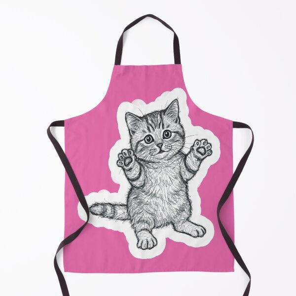 Artikelvorschau, Paw-sitive Vibes Sketch Cat – Niedliche Drahtgitter-Kätzchenzeichnung entworfen und verkauft von A2JRetro.