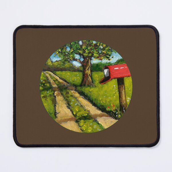 Item preview, Red Country Mailbox Painting, Summer Country Scene, Rural, Rustic designed and sold by JoyfulWhimsy.