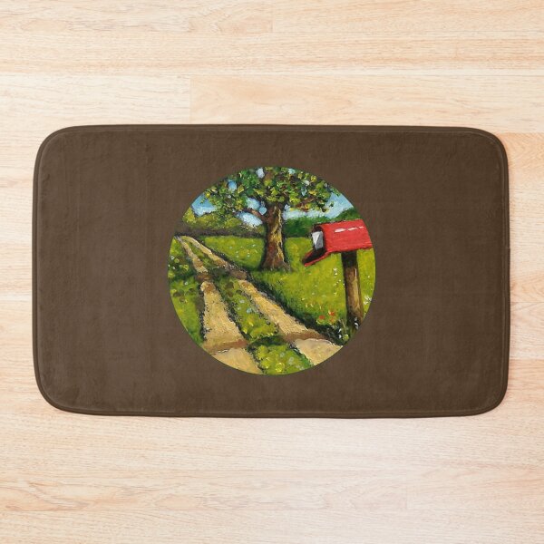 Item preview, Red Country Mailbox Painting, Summer Country Scene, Rural, Rustic designed and sold by JoyfulWhimsy.