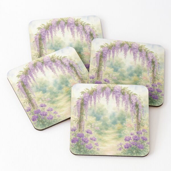 Item preview, Purple Wisteria Gateway In a Garden designed and sold by Maria Dryfhout.