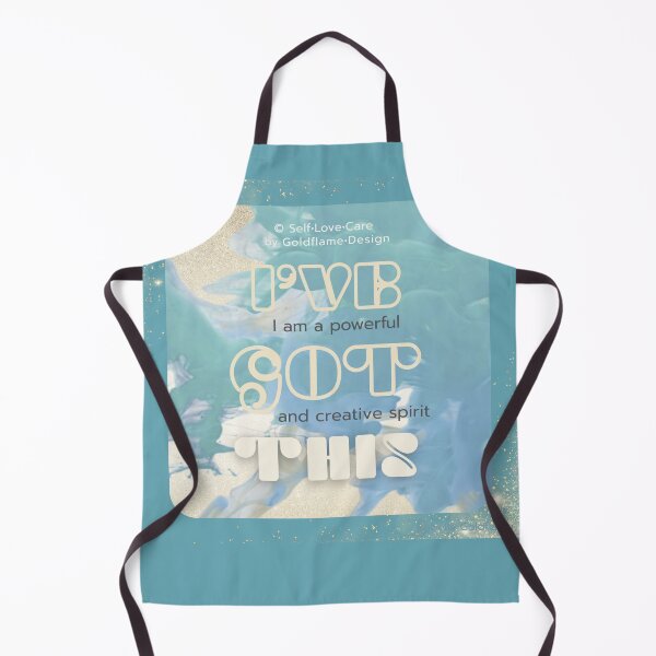 Item preview, Positive affirmations - self-empowering and feeling good artwork - blue-green-silver designed and sold by GoldflameDesign®.