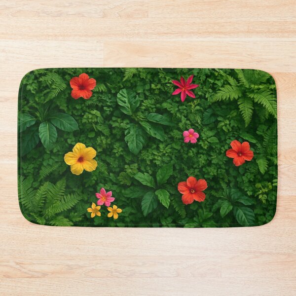 Artikelvorschau, Farbenfroher tropischer Dschungelboden – Exotische Blumen-Botanische Kunst entworfen und verkauft von A2JRetro.