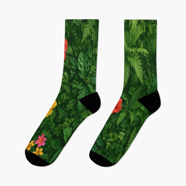 Item preview, Colorful Tropical Jungle Floor – Exotic Flower Botanical Art designed and sold by A2JRetro.