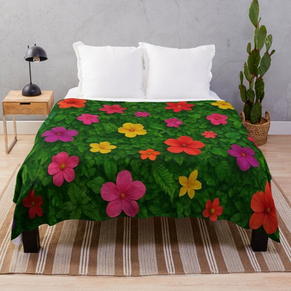 Item preview, Tropical Rainforest Canopy with Vibrant Flowers designed and sold by A2JRetro.