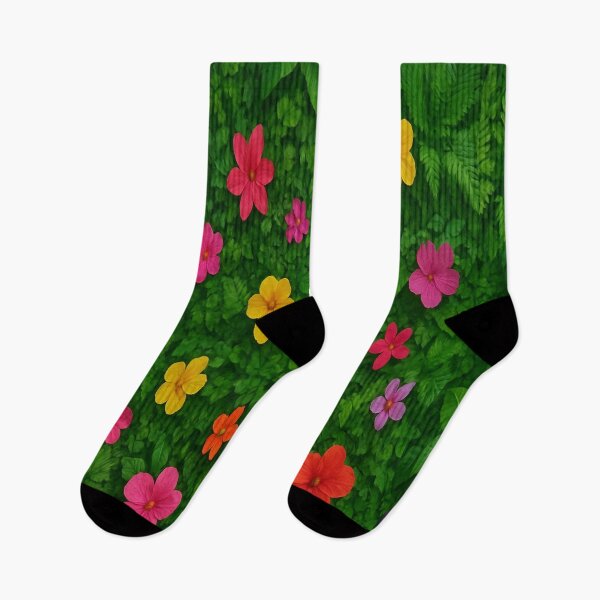 Item preview, Tropical Rainforest Canopy with Vibrant Flowers designed and sold by A2JRetro.