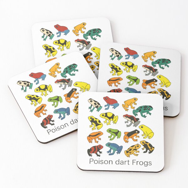 Item preview, Colorful Poison Dart Frogs Cute Amphibian Nature Animal Illustration Design designed and sold by DrawHandArt.