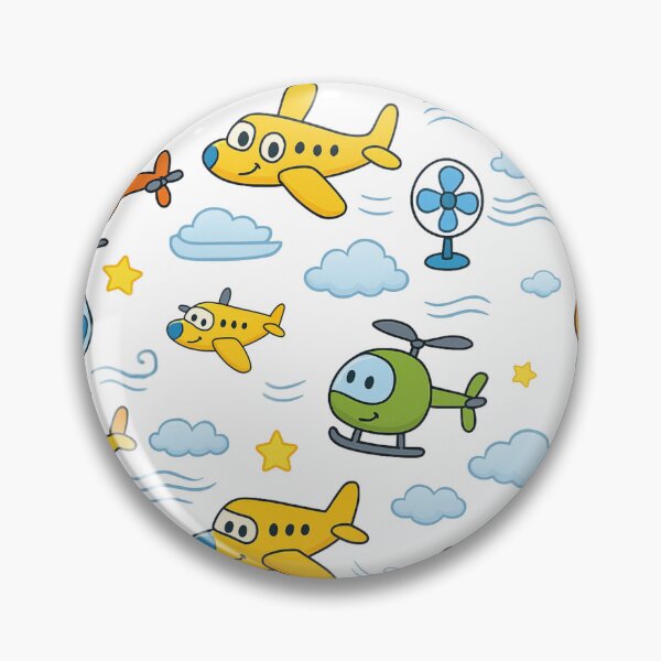 Item preview, Cartoon Fans and Propeller Aircraft Pattern designed and sold by GestaltTees.