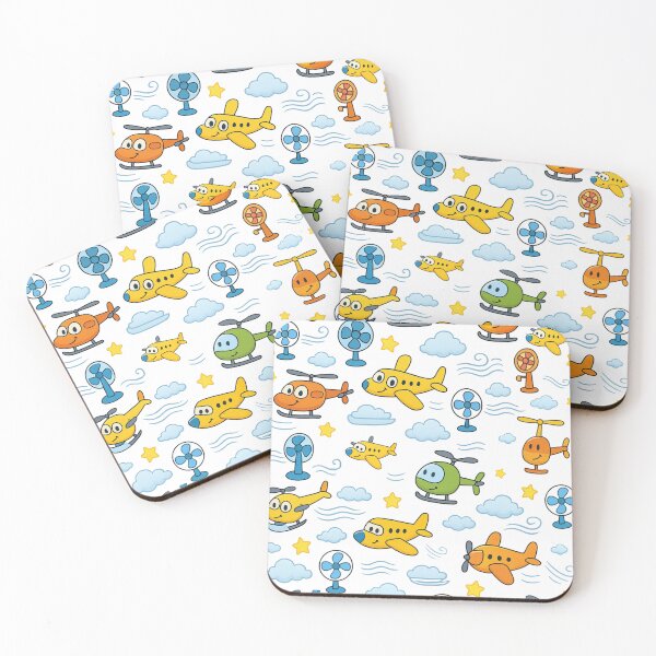 Item preview, Cartoon Fans and Propeller Aircraft Pattern designed and sold by GestaltTees.