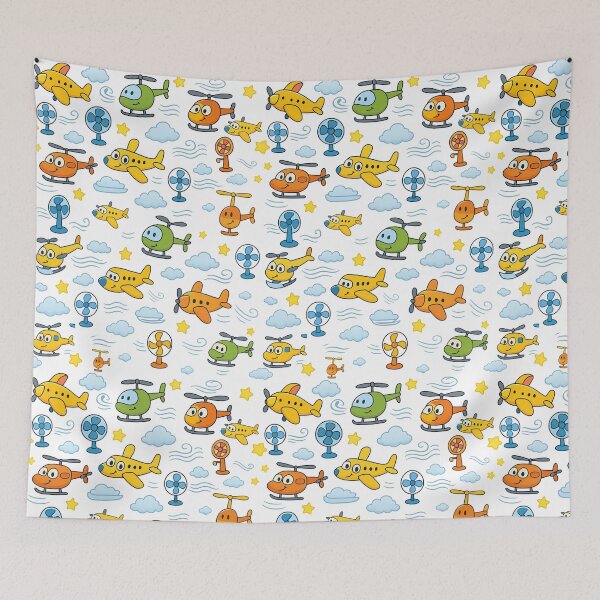 Item preview, Cartoon Fans and Propeller Aircraft Pattern designed and sold by GestaltTees.