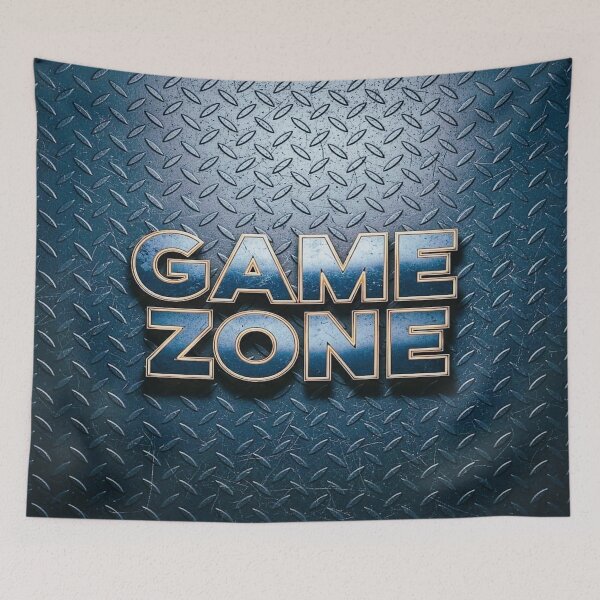 Item preview, Game Zone Blue – Industrial Gamer Style Design designed and sold by A2JRetro.