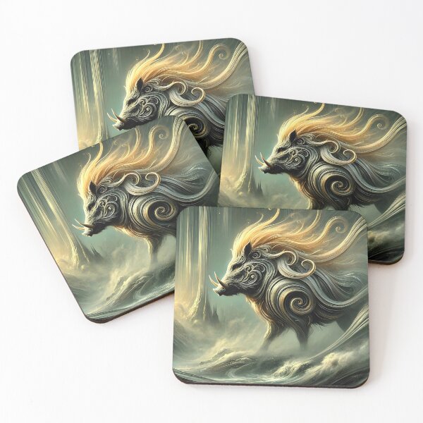 Item preview, "Gullinbursti – The Golden Boar of Freyr | Norse Mythology Art" designed and sold by Umbra666.