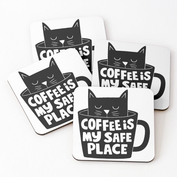 Item preview, Coffee Cat Safe Place Illustration designed and sold by -DEEWOLF-.