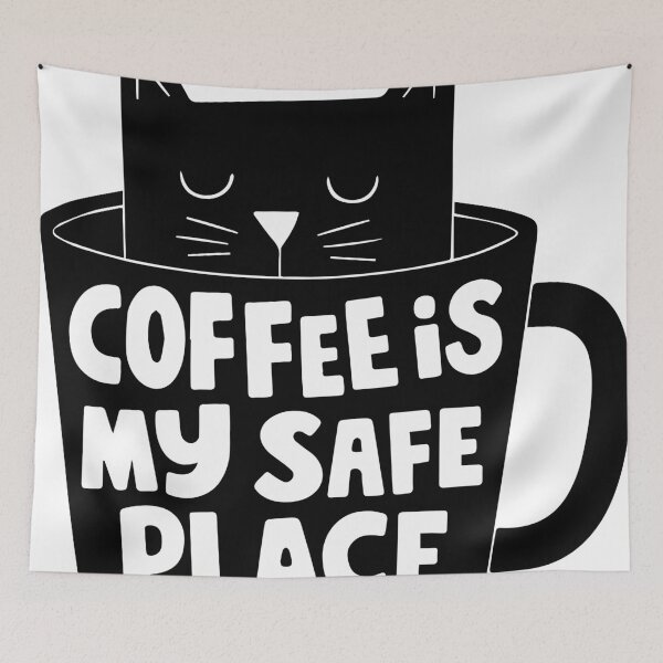 Item preview, Coffee Cat Safe Place Illustration designed and sold by -DEEWOLF-.