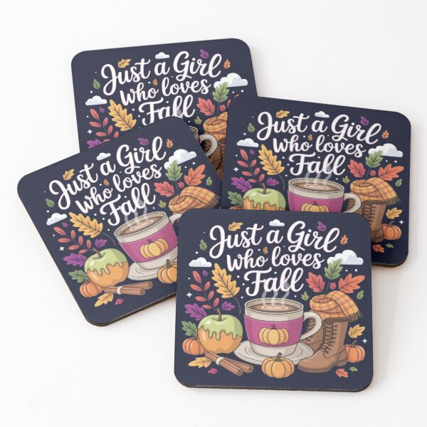 Item preview, Just a Girl Who Loves Fall – Cute Autumn Coffee, Pumpkin & Boots Design for Fall Lovers designed and sold by GemBob Creations.