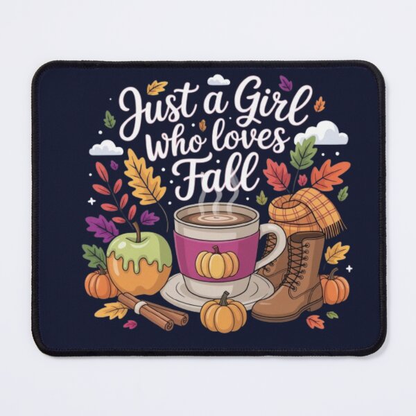 Item preview, Just a Girl Who Loves Fall – Cute Autumn Coffee, Pumpkin & Boots Design for Fall Lovers designed and sold by GemBob Creations.
