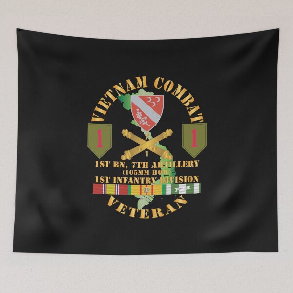 Item preview, Army - Vietnam Combat Vet - 1st Bn 7th Artillery - 1st Inf Div SSI X 300 designed and sold by Military Insignia Products.