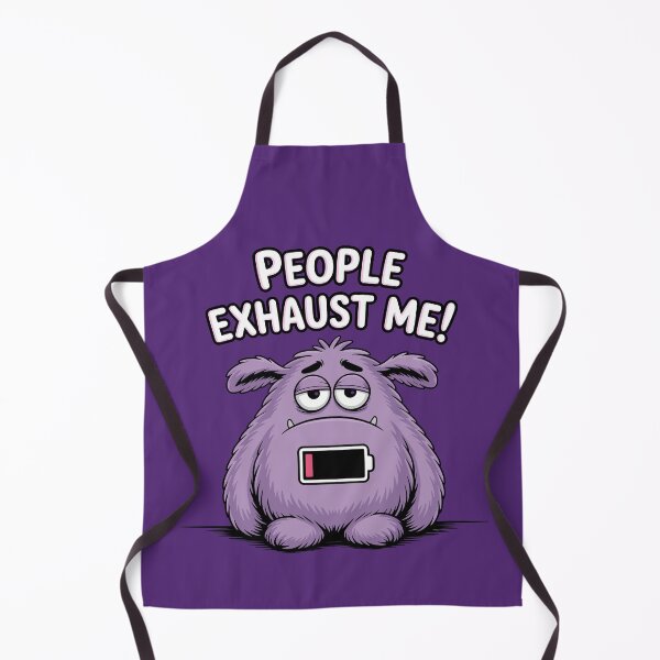 Item preview, People Exhaust Me Cute Monster designed and sold by DesignsbyChino.