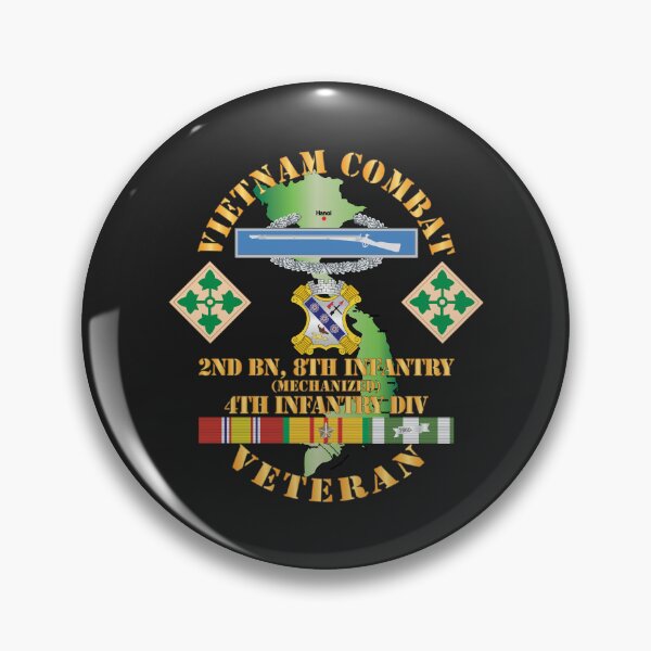 Item preview, Army - Vietnam Combat Infantry Veteran w 2nd Bn 8th Inf (Mech) - 4th ID SSI X 300 designed and sold by Military Insignia Products.