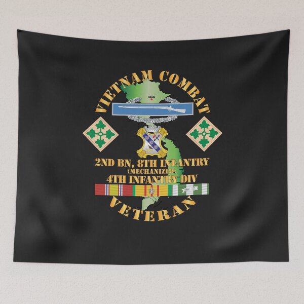 Item preview, Army - Vietnam Combat Infantry Veteran w 2nd Bn 8th Inf (Mech) - 4th ID SSI X 300 designed and sold by Military Insignia Products.