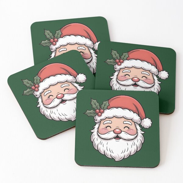 Item preview, Cute Kawaii Santa Face Illustration Christmas Art designed and sold by lalasine.story.