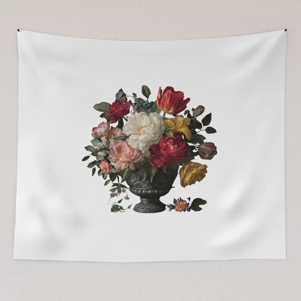 Item preview, A bunch of flowers inside a decorative flower vase. designed and sold by Trenx22.