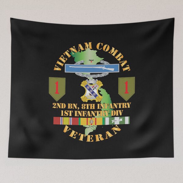 Item preview, Army - Vietnam Combat Infantry Veteran w 2nd Bn 8th Inf - 1st ID SSI X 300 designed and sold by Military Insignia Products.