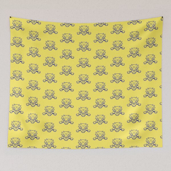 Item preview, Triceratops Horns Dino Bag Behind Table Fence Hiding designed and sold by shirt-o-mat.