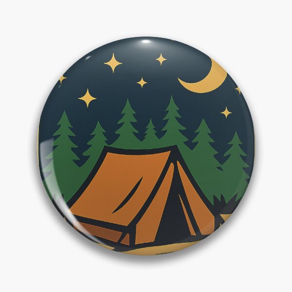 Artikelvorschau, Camping-Nacht-Abzeichen entworfen und verkauft von PopSprocket.