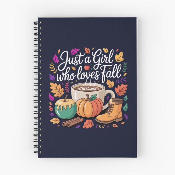Item preview, Just a Girl Who Loves Fall – Cute Autumn Coffee, Pumpkin & Caramel Apple Design for Fall Lovers designed and sold by GemBob Creations.