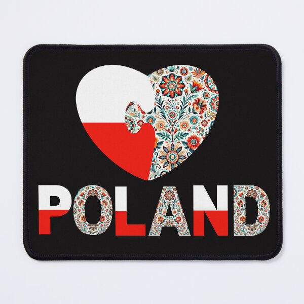 Item preview, Heart of Poland- Polish Flag and Folk Flowers Design  designed and sold by MoniaZ.