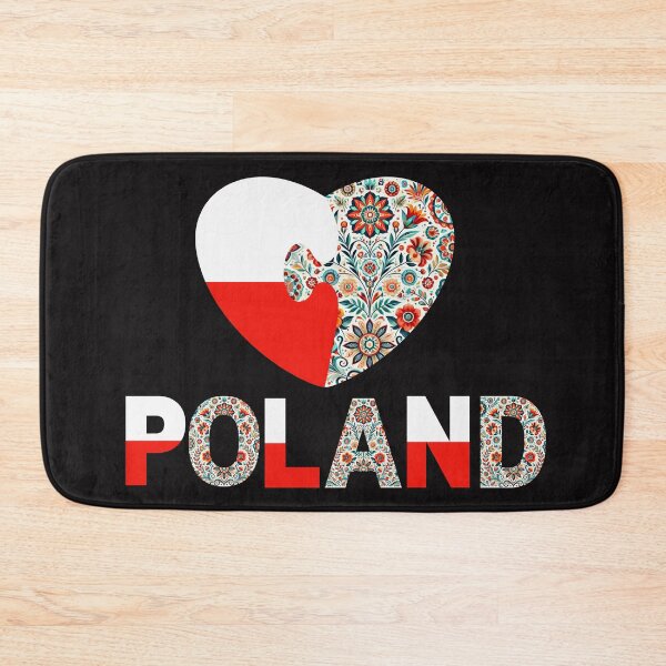 Item preview, Heart of Poland- Polish Flag and Folk Flowers Design  designed and sold by MoniaZ.
